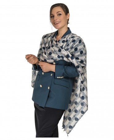 Палантин Женский W40-POINTS/BLEU